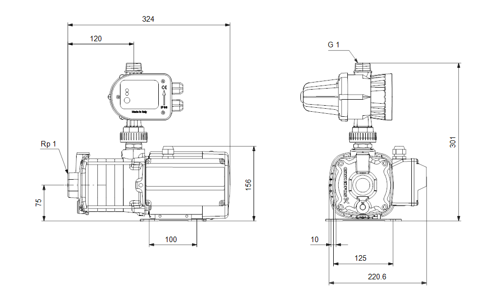 Grundfos CMB1-36 Multistage Pump (Flow 50 LPM)