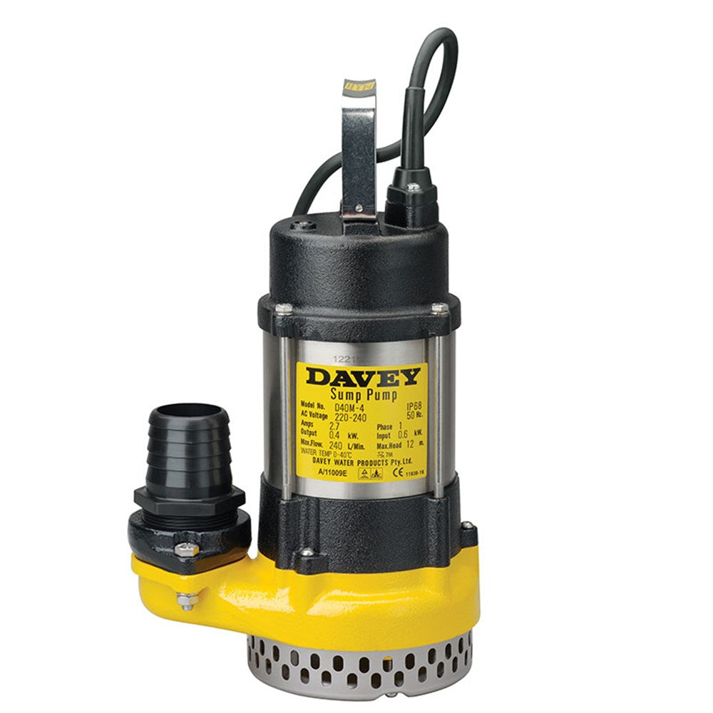 Davey D40M Manual Sump Pump (Flow 250 LPM)