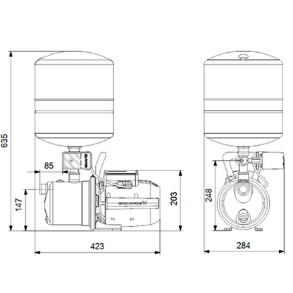 Grundfos JP3-42-PTV Self Priming Jet Pump (Flow 57 LPM)