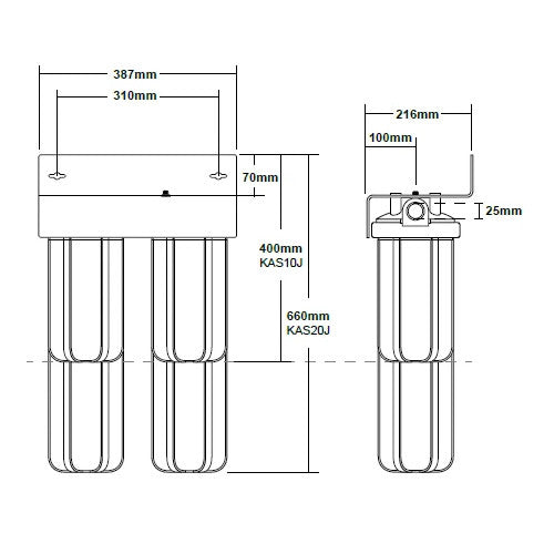 Microlene KAS20J (20" Jumbo) Twin Filtration Kit