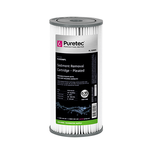 Puretec Pleated Water Filter Cartridge - 4.5" x 10"