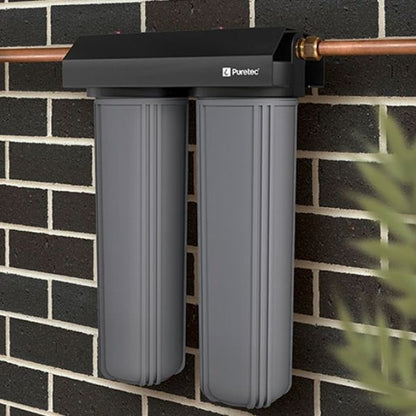 Puretec WH2-55 Whole House Dual Water 20" Filter System