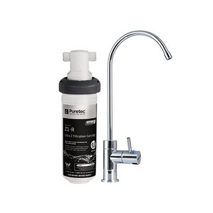 Puretec Z18 Water Filter Kit Undersink With High Loop LED Faucet