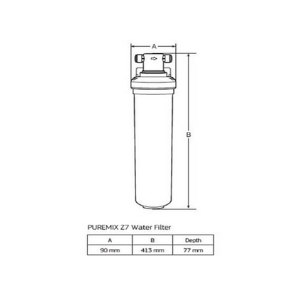 Puretec Puremix Z7 Inline Undersink Harsh Water Filter System 1 Micron